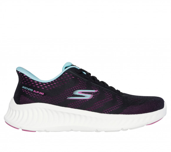 Skechers Women's Slip-ins: GO WALK Now - Khloe Sneaker in Black/Purple - 125643