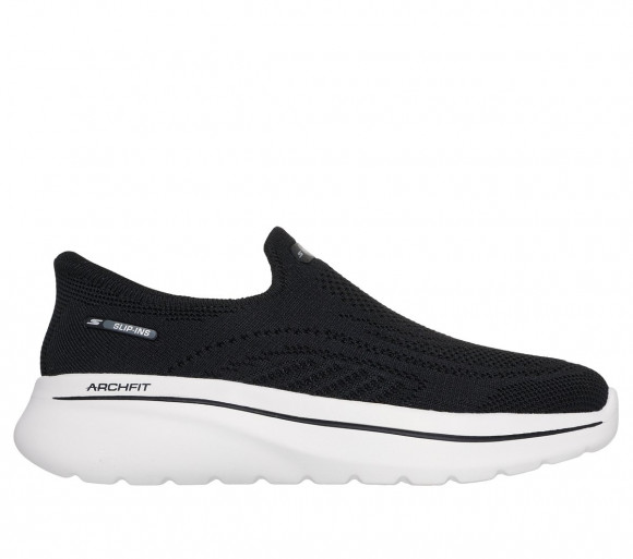 Skechers Women's Slip-ins Relaxed Fit: GO WALK Arch Fit N-Joy - Arianne Sneaker in Black - 125843