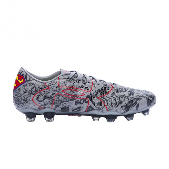 Under Armour ClutchFit Force 2.0 AE FG 'Superman' Soccer Cleat | Grey | Men's Size 9.5 - 1278852-035