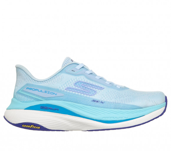 Skechers Women's Max Cushioning Propulsion - Pure Pace Sneaker in Blue - 128908