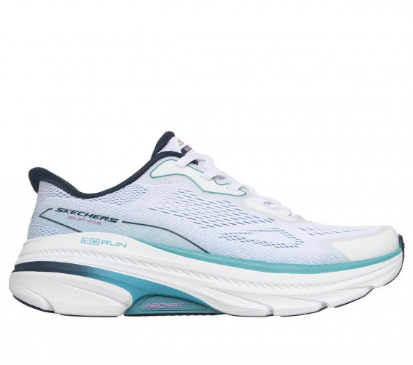 Skechers Women's Slip-ins: Max Cushioning Arch Fit 2.0 - Azusah Sneaker in White/Aqua - 128965