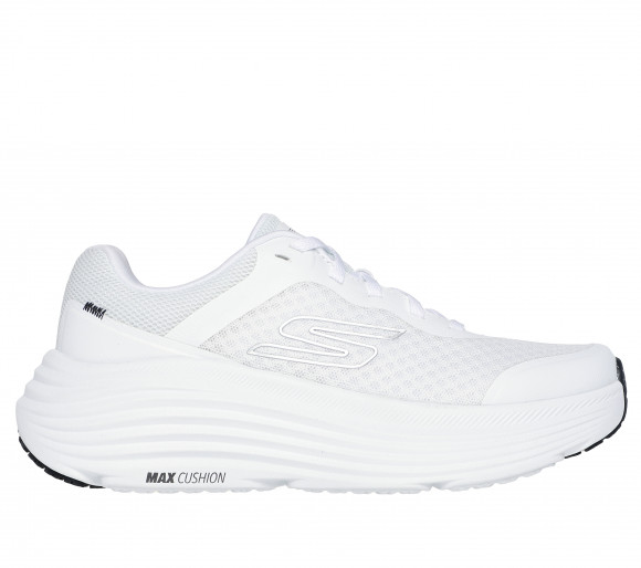Skechers Women's Max Cushioning Endeavour Sneaker in White/Black - 129470