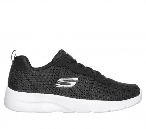 Skechers Women's Dynamight 2.0 - Eye to Eye Sneaker in Black/White - 12964