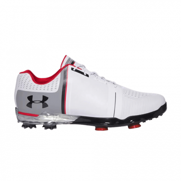 María suicidio abrazo Under Armour Spieth One Wide Golf Cleat 'White Black Red' - 1302342-108