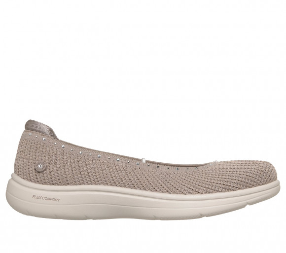 Skechers Women's On-The-GO Flex Radiant - Gem Slip-On Shoes in Taupe - 138323