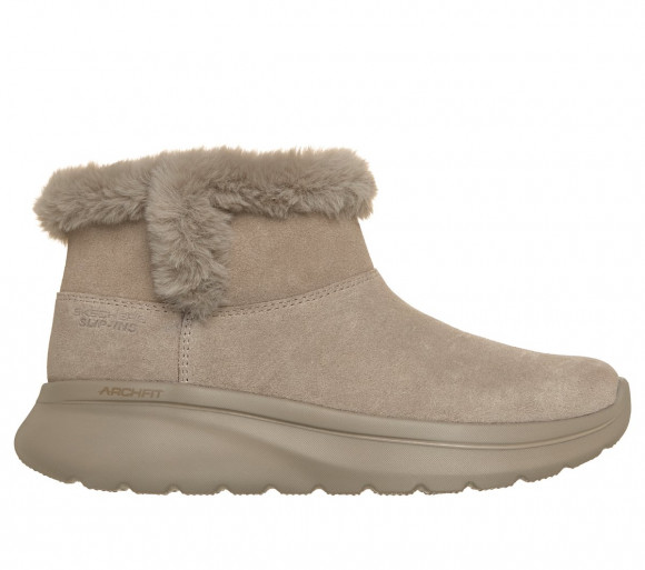 Skechers Women's Slip-ins Relaxed Fit: GO WALK Arch Fit N-Joy - Elevate Boots in Taupe - 144321