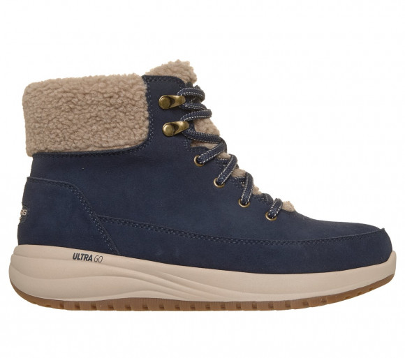 Skechers Women's Relaxed Fit Waterproof: On-The-GO Stellar - Winterize Boots in Navy Blue - 144733