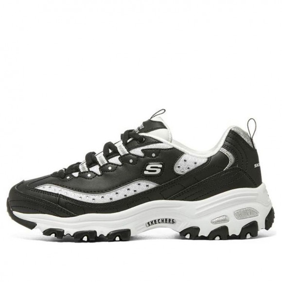 BKW - (WMNS) D'Lites 1.0 'Black White' BLACK/WHITE Chunky Shoes 149925 - Skechers® logo details