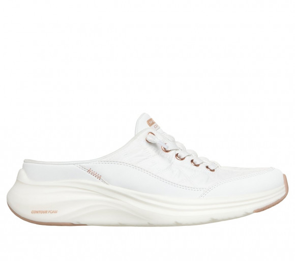 Skechers Women's Contour Foam - Cosy Fit Forever Dream Shoes in White/Rose Gold - 150509