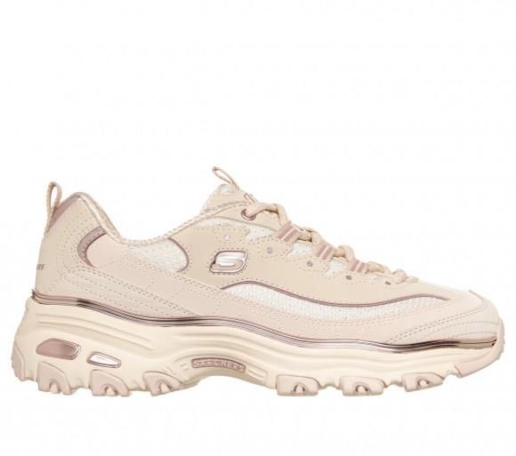 Skechers Women's D'Lites - Chrome Wave Sneaker in Natural - 150873