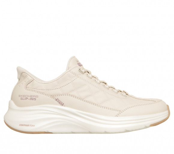 Skechers Women's Slip-ins: Contour Foam - Cosy Fit Soft Harmony Sneaker in Natural - 150925