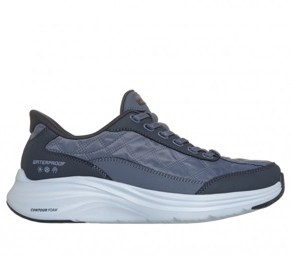 Skechers Women's Slip-ins Waterproof: Contour Foam - Cosy Fit Misty Veil Sneaker in Navy Blue - 150938