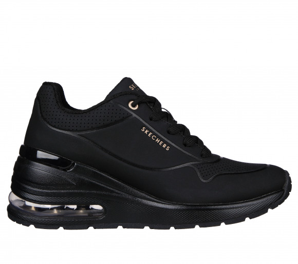 Skechers Women's Million Air - Elevated Air Sneaker in Black - 155401