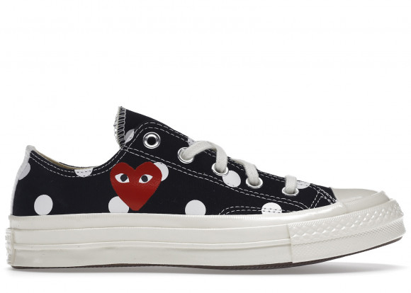 cdg converse polka dots