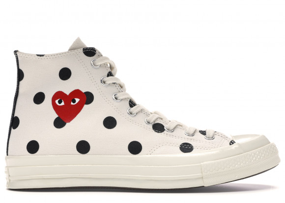 cdg converse polka dots