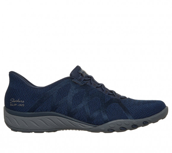 Skechers kobiety Slip-ins Relaxed Fit: Breathe-Easy - Eter-Knity w Granatowy, Rozmiar 36, Vegan, Nadają się do prania w pralce Buty - 159505
