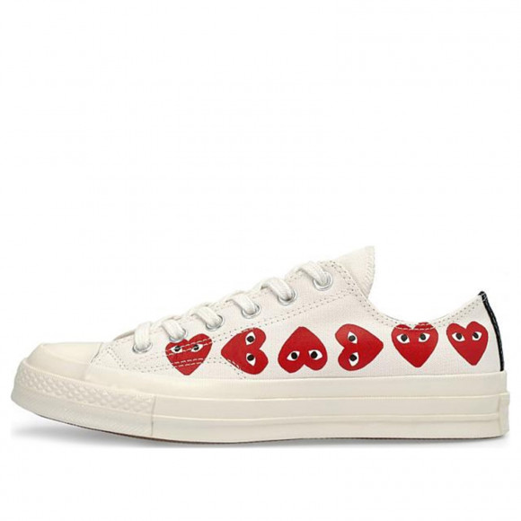 Definition De er privilegeret Converse Chuck 70 Low Top x Comme des Garcons Play CDG - White Multi Heart  Canvas Shoes/Sneakers 162975C