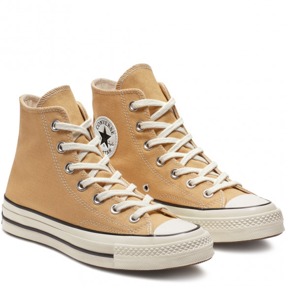 Converse Chuck 70 Hi 'Gold' Gold/Egret/Black Canvas Shoes/Sneakers 163297C  - 163297C