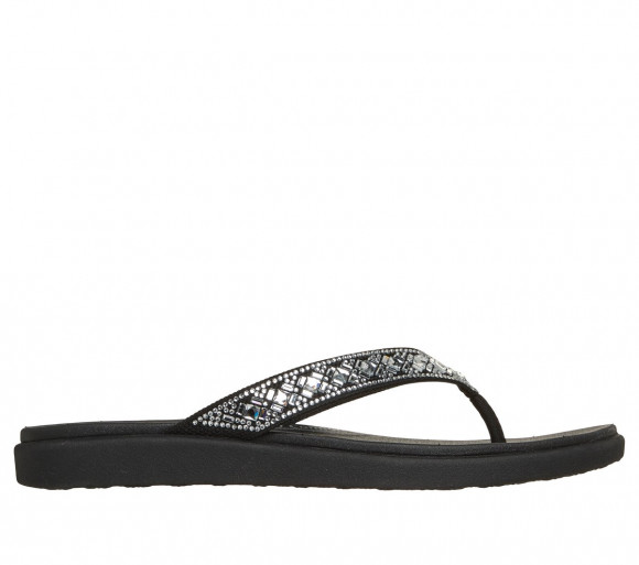 Skechers Women's Meditation Luxe - Everyday Glow Sandals in Black - 163660