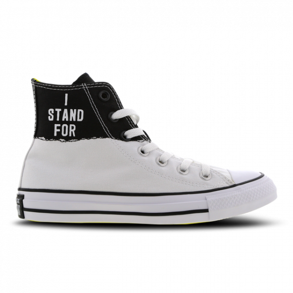 Converse Chuck Taylor All Star High 'I Stand For' White/Black/Fresh Yellow Canvas Shoes/Sneakers 165709C - 165709C