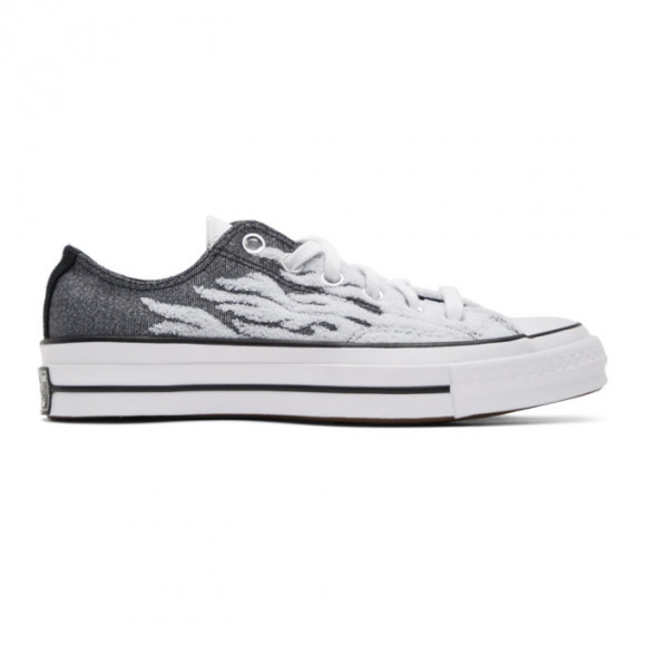 Converse Grey and White Elevated Chuck 70 OX Sneakers - 166713C