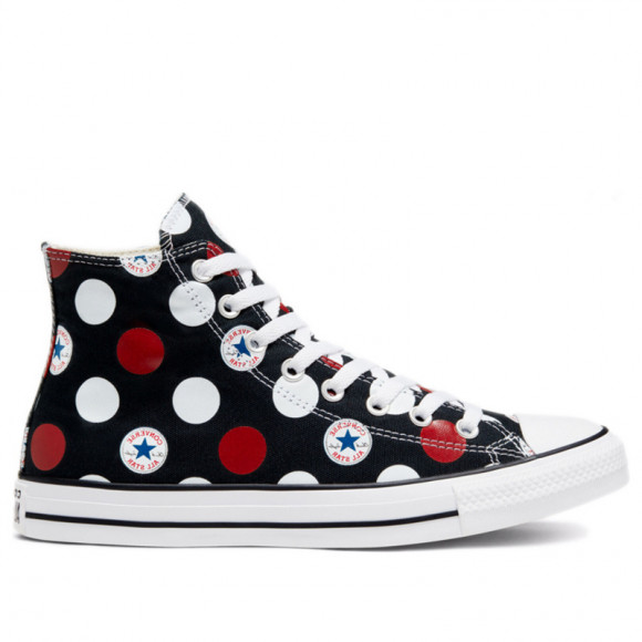converse black and red canvas sneakers