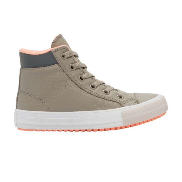 peach leather converse