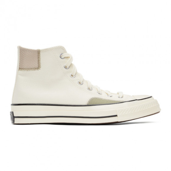 Converse Off-White and Green Alt Exploration Chuck 70 Hi Sneakers - 170128C