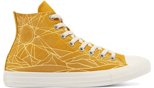 Converse Chuck Taylor All Star High 'Summer Daze' Gold Dart/Egret/Egret Canvas Shoes/Sneakers 170675F - 170675F