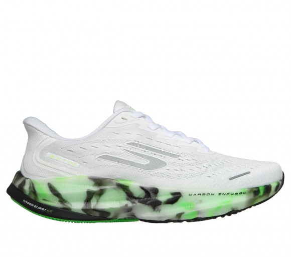 Skechers Women's Slip-ins: Aero Spark - Glow in the Dark Sneaker in White/Green - 172206