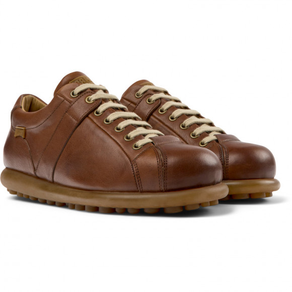 Camper Pelotas - Lace-Up For Men - Brown, Smooth Leather - 17408