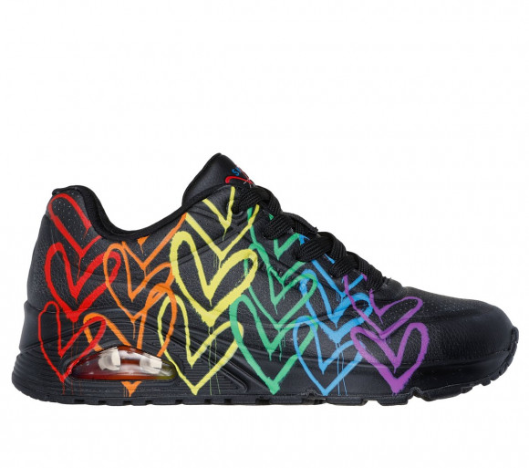 Skechers Women's JGoldcrown: Uno - Full Of Love Sneaker in Black - 177927