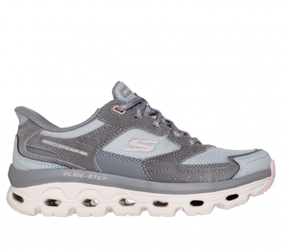 Skechers Women's Slip-Ins: Glide-Step Sole - Paradise Valley Sneaker in Gray/Pink - 180268