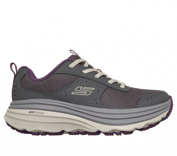 Skechers Women's Relaxed Fit: Max Cushioning Zirrus - Cobble Stone Sneaker in Gray/Purple - 180418