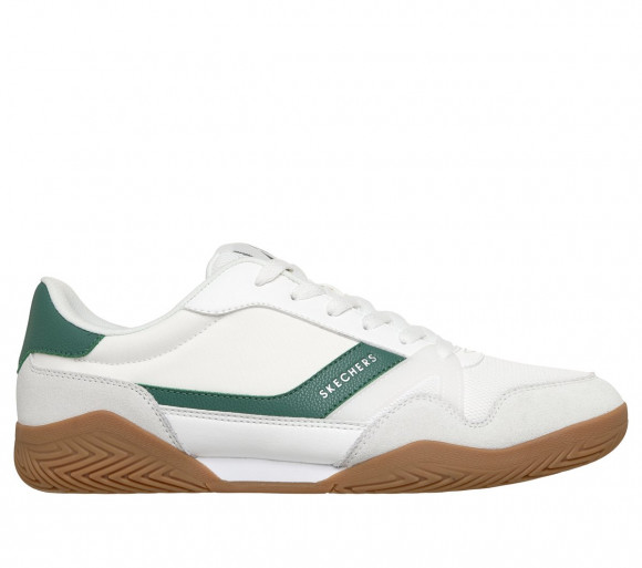 Skechers Men's Zinger Evo - Debut Brace Sneaker in White/Green - 183411