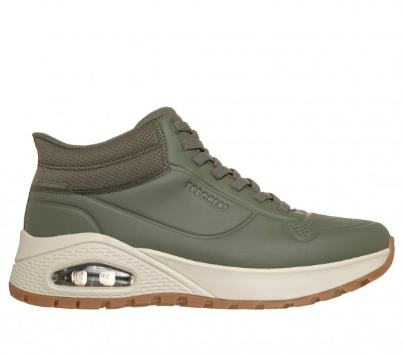 Skechers Men's Slip-ins Waterproof: UNO Rugged - Weathered Terrain Sneaker in Olive - 183529