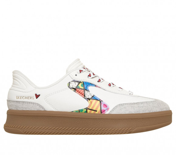 Skechers Women's Slip-ins Britto: Hotshot HI - Britto Landscape Sneaker in White - 185464