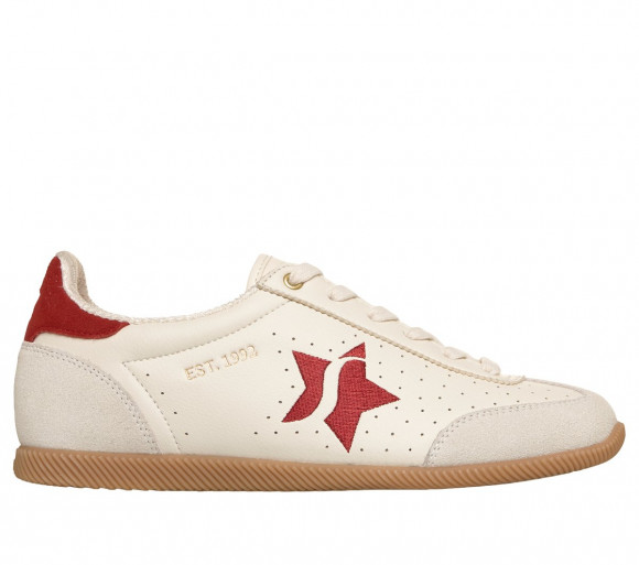 Skechers Women's Midcity - City Crush Sneaker in Natural/Red - 185480