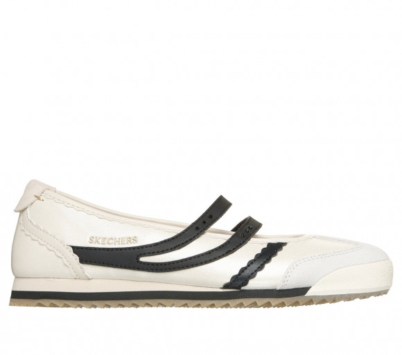 Skechers Women's Topnotch - Infinite Shine Sneaker in Natural/Black - 185505