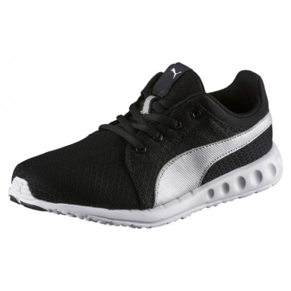 PUMA Carson Runner 400 Mesh Running Shoes JR in Black/Silver - 189823_01