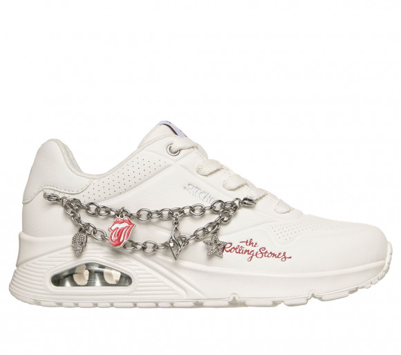 Skechers Rolling Stones: UNO - Rock N' Charm Shoes in Weiss - 190003