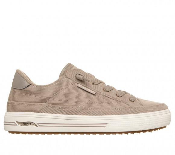 Skechers Women's Arch Fit Arcade - Cord Classic Sneaker in Taupe - 190057