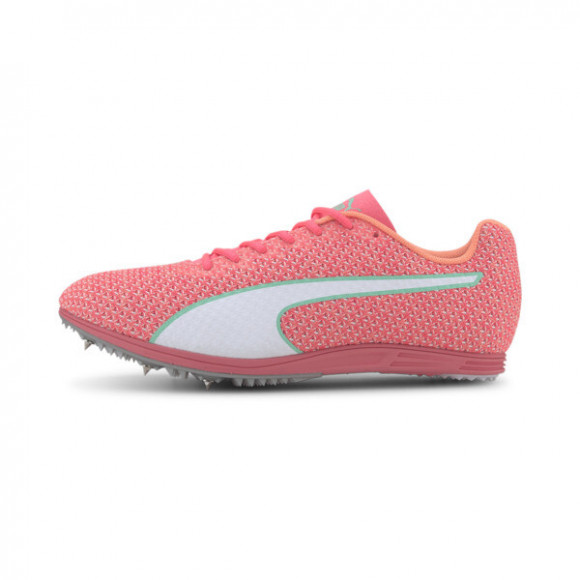 PUMA evoSPEED Distance 8 Women's Track Spikes Shoes in Ignite Pink/White/Green Glimmer - 190438_03