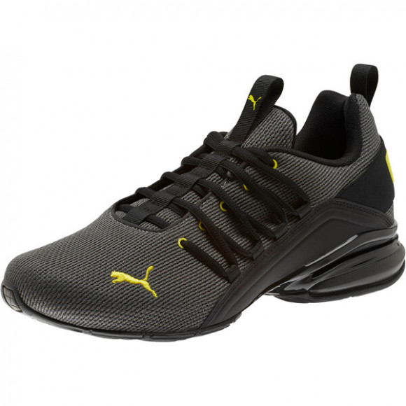 PUMA Axelion Mesh Men's Training Shoes in Charcoal Grey/Blazing Yellow - 192488_05