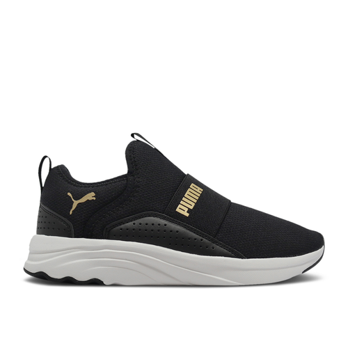 Puma Wmns Softride Sophia Slip-On 'Black Team Gold' - 195161-05