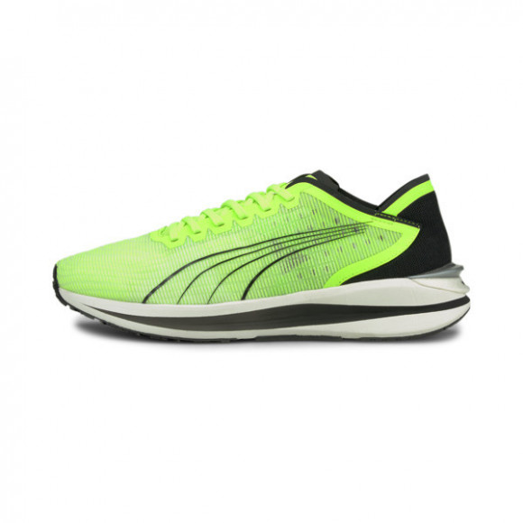 puma black and green sport shoes