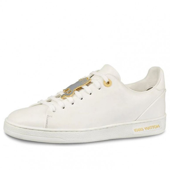 LOUIS VUITTON (WMNS) Frontrow Cowhide Cat Illustration Sneakers White White/Yellow Fashion Skate Shoes 1A52EM - 1A52EM