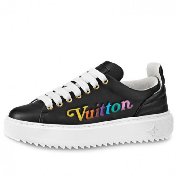(WMNS) LOUIS VUITTON LV Time Out Vuitton Calfskin Sports Shoes Black - 1A5C55