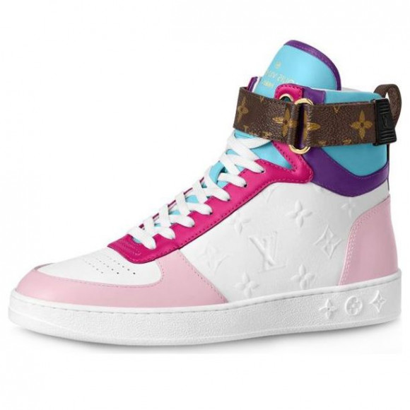 LOUIS VUITTON LV Boombox Pink/Blue Shoes (Women's/High Tops) 1A87QX - 1A87QX