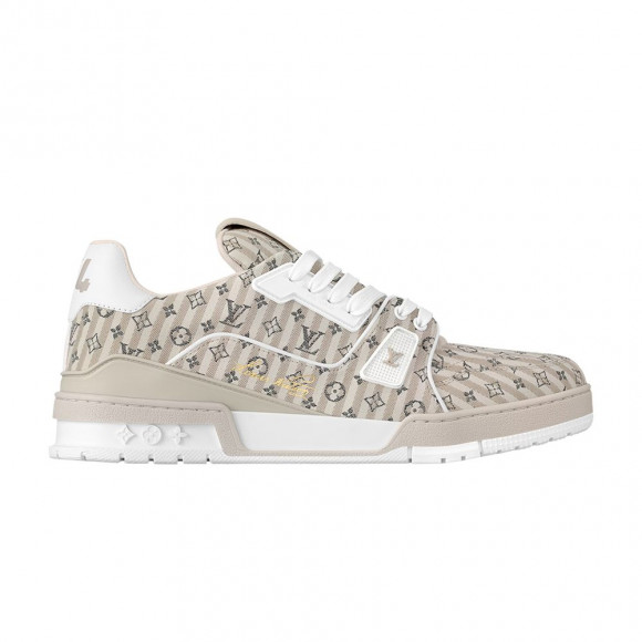 Louis Vuitton Trainer Low 'Striped Mini Monogram - Beige' - 1ABG0O